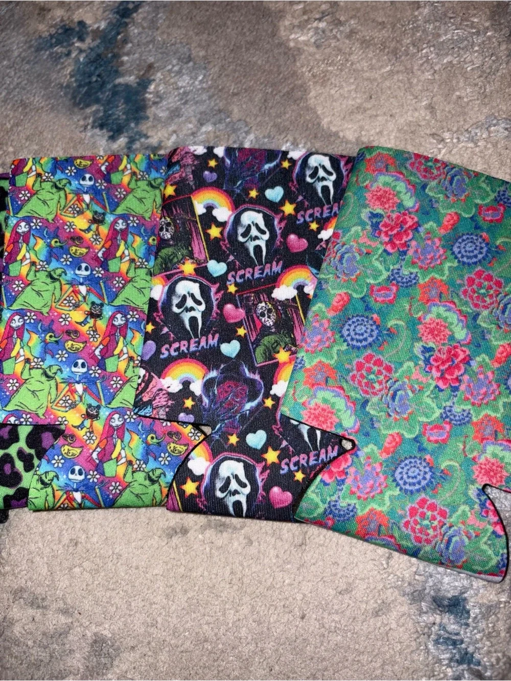 Lot of 5 Can Coolers in various patterns